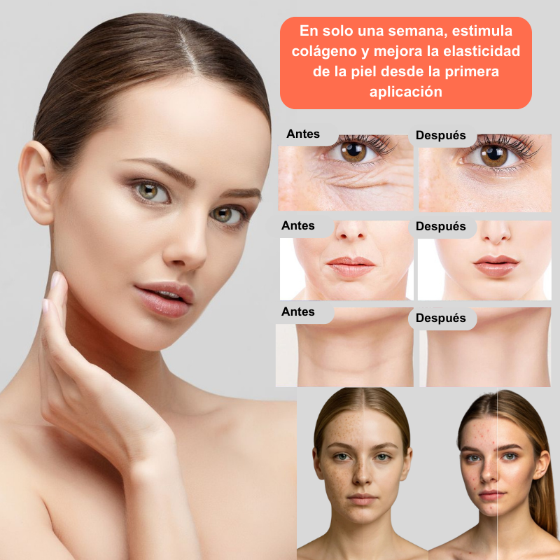 Masajeador Facial RENOVADERM™ con terapia de luz para rostro y cuello.