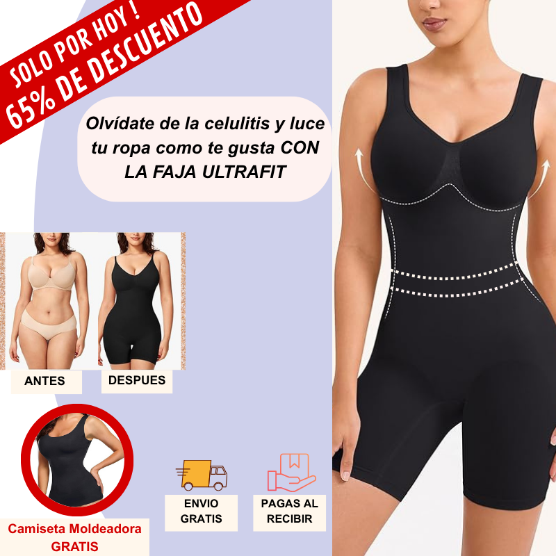 Faja moldeadora ULTRAFIT™️ negro ( Short + Camiseta moldeadora GRATIS)